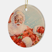 Santas Sleigh Ride Keramik Ornament (Links)