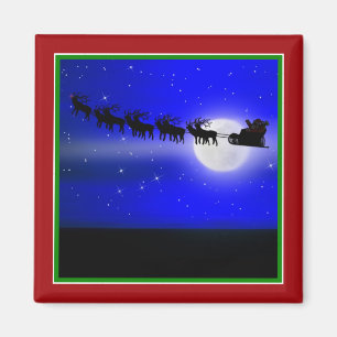 Santa's Sleigh Ride Magnet