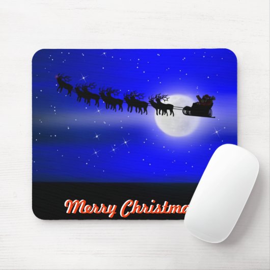 Santa's Sleigh Ride Mousepad (Mit Mouse)