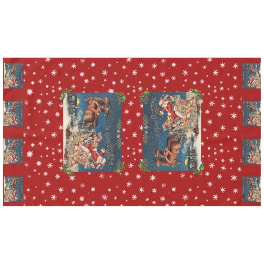 Santas Sleigh Ride Tischdecke (Vorderseite (Horizontal))