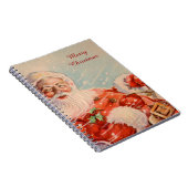 Santas Sleigh Ride Vintage Weihnachtsgeschenk Notizblock (Rechte Seite)