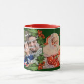 Santas Sleigh Ride Weihnachts-Foto Tasse (Zentrum)