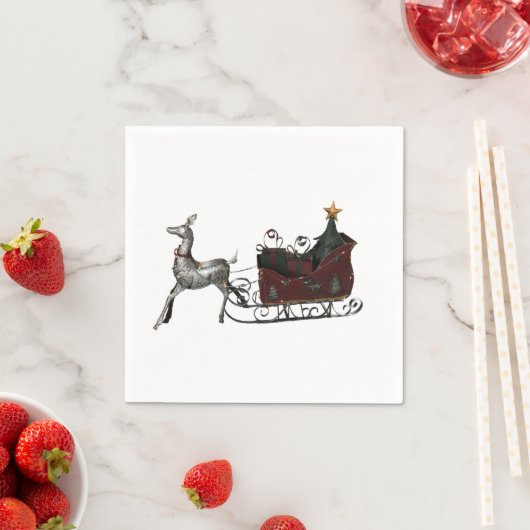 Santas Sleigh Serviette (Beispiel)
