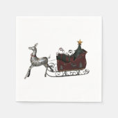 Santas Sleigh Serviette (Vorderseite)