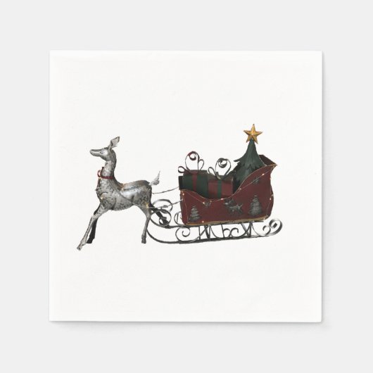 Santas Sleigh Serviette (Vorderseite)