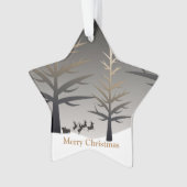 Santa's Sleigh Tree Silhouette Ornament (Vorderseite)