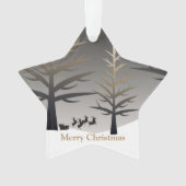 Santa's Sleigh Tree Silhouette Ornament (Vorderseite)