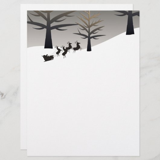 Santa's Sleigh und Tree Sihouette (Vorne/Hinten)