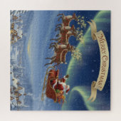 Santa's Sleigh Under Moonlight Puzzle (Horizontal)