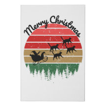 Santas Sleigh, von Katzen gezogen