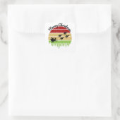 Santas Sleigh von Windhunden gezogen Quadratischer Aufkleber (Tasche)