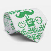 Santa's Stache Over Green Midnight Snack Krawatte (Gerollt)