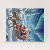 Santa's Starry Ride Through the Arctic Forest Puzzle (Horizontal)