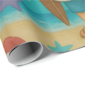 Santa's StarSurf Geschenkpapier (Rolleneckpunkt)