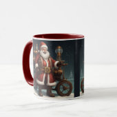 Santa's Steampunk Sleigh Tasse (Vorderseite Links)
