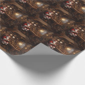 Santa's Steampunk Workshop Geschenkpapier (Ecke)