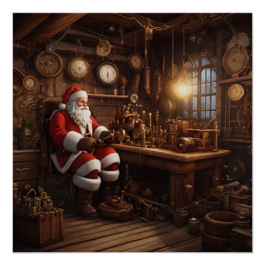Santa's Steampunk Workshop Poster (Vorderseite)