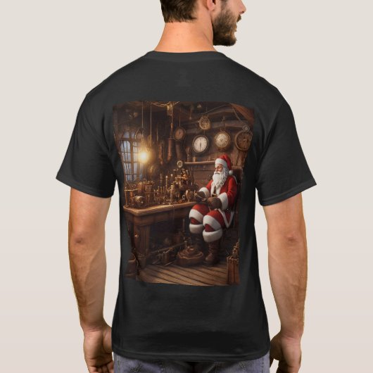 Santa's Steampunk Workshop T-Shirt (Rückseite)
