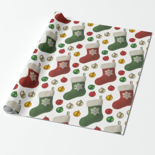 Santas Stocking Geschenkpapier (Ungerollt)
