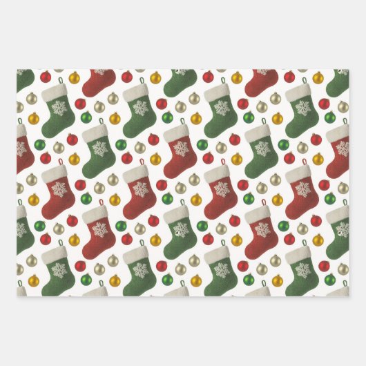 Santas Stocking Geschenkpapier Set (Vorderseite 3)