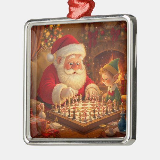 Santa's Strategy Session Ornament Aus Metall (Links)