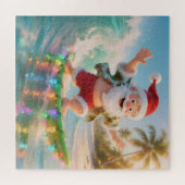 Santa's Summer Surf Adventure Jigsaw Puzzle (Horizontal)