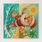 Santa's Summer Surf Adventure Puzzle (Horizontal)