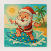Santa's Summer Surf Adventure Puzzle (Vertikal)