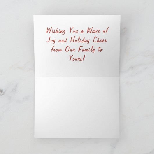 Santas Surfboard Feiertagskarte (Innenseite)