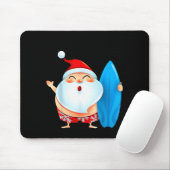 Santa's Surfing, Santa Christmas In July Mousepad (Mit Mouse)