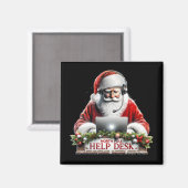 Santas Tech-Support Santas Nordpol-Hilfe Chris Magnet (Vorderseite/Rückseite)