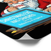 Santas Tech-Support startet Weihnachten lustig neu Poster (Ecke)