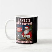 Santas Tech-Support startet Weihnachten neu Lustig Kaffeetasse (Links)