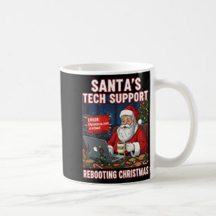 Santas Tech-Support startet Weihnachten neu Lustig Kaffeetasse