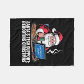 Santas Tech-Support: Weihnachten neu starten Lusti Fleecedecke (Vorderseite (Horizontal))