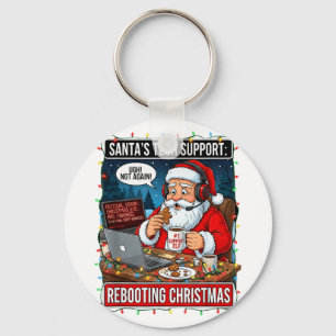 Santas Tech-Support: Weihnachten neu starten Lusti Schlüsselanhänger