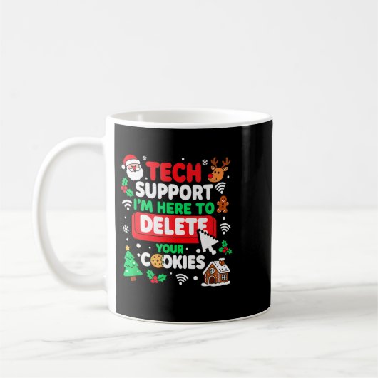 Santa's Tech Suprt Rebooting Christmas Computer Me Kaffeetasse (Links)