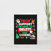 Santa's Tech Suprt Rebooting Christmas Computer Me Karte (Vorderseite)
