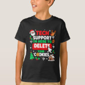 Santa's Tech Suprt Rebooting Christmas Computer Me T-Shirt (Vorderseite)
