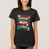 Santa's Tech Suprt Rebooting Christmas Computer Me T-Shirt (Vorderseite)
