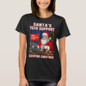 Santa's Tech Suprt_ Rebooting Christmas Funny T-Shirt (Vorderseite)