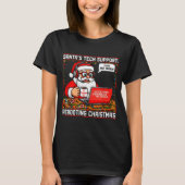 Santa's Tech Suprt_ Rebooting Christmas Funny T-Shirt (Vorderseite)