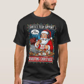 Santa's Tech Suprt_ Rebooting Christmas Funny  T-Shirt (Vorderseite)