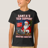 Santa's Tech Suprt_ Rebooting Christmas Funny T-Shirt (Vorderseite)