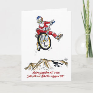 Santa's Test Ride - BMX Christmas card Feiertagskarte