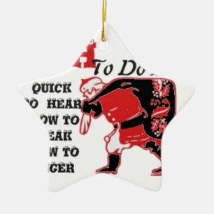 Santas To-Do-Liste-Kollektion. Keramikornament