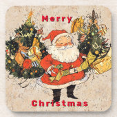 Santa's Trees - Weihnachten Getränkeuntersetzer (Vorderseite)