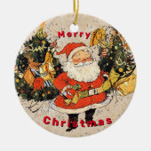 Santa's Trees - Weihnachten Keramik Ornament (Vorne)