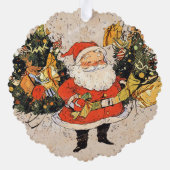 Santa's Trees - Weihnachten Ornament Karte (Rückseite)