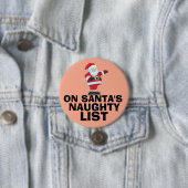 SANTA'S UNARTIGE LISTE WEIHNACHTSKNOPF BUTTON (Beispiel)